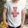 Premium John Mulaney New Kid Gorgeous Baby Red Text Shirt displayed on a flat surface, showcasing vibrant red text.