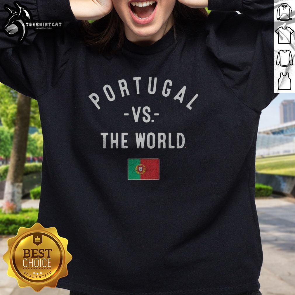 Premium Portugal Vs The World FIFA World Cup 2026 Having Flag Shirt on Sweatshirt Premium Portugal Vs The World FIFA World Cup 2026 Having Flag Shirt shown as a sweatshirt preview