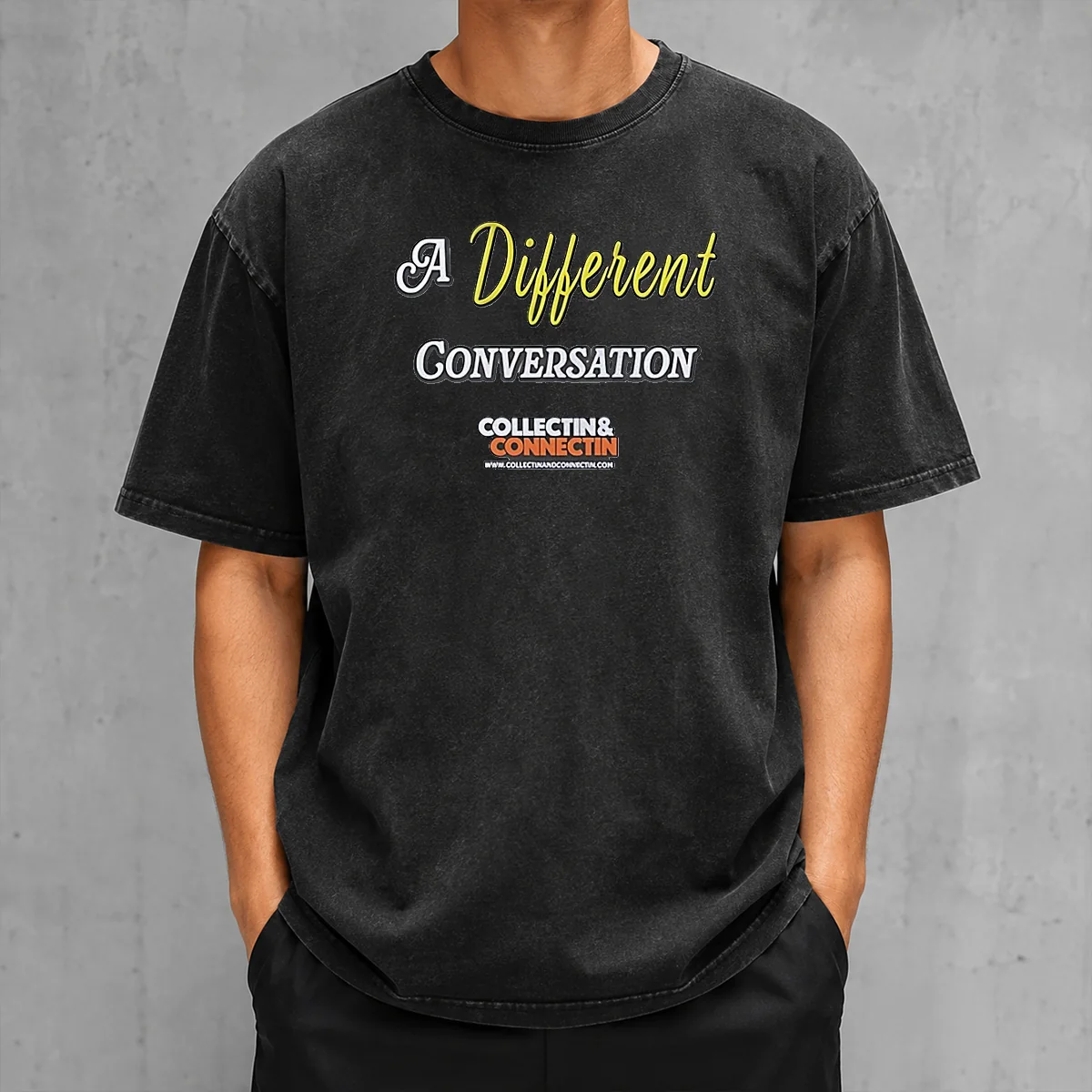 Pretty A Different Conversation Collectin And Connectin Washed T-Shirt