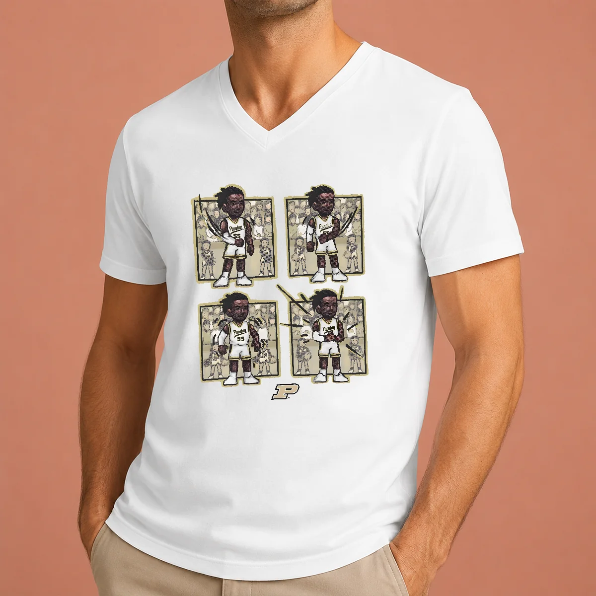Pretty Basketball Purdue The Lance Dance V-Neck Shirt Pretty Basketball Purdue The Lance Dance V-Neck Shirt