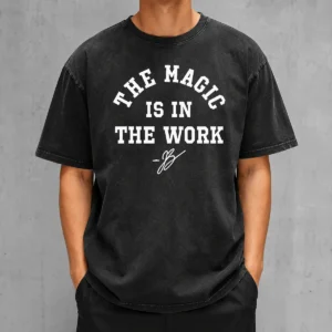 Pretty Ben Stiller Jalen Brunson The Magic Is In The Work Signature Washed T-Shirt