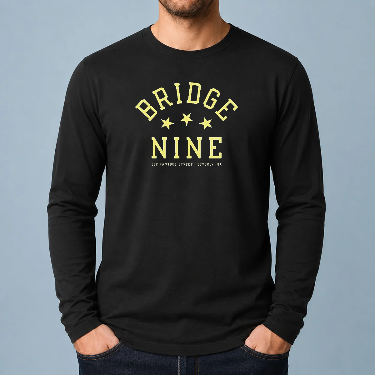 Pretty Bridge Nine 282 Rantoul Street Beverly MA long sleeve shirt in white, front view