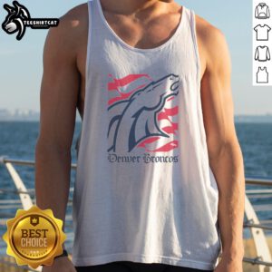Pretty Denver Broncos American Heritage Wordmark Tank top featuring a vibrant team design