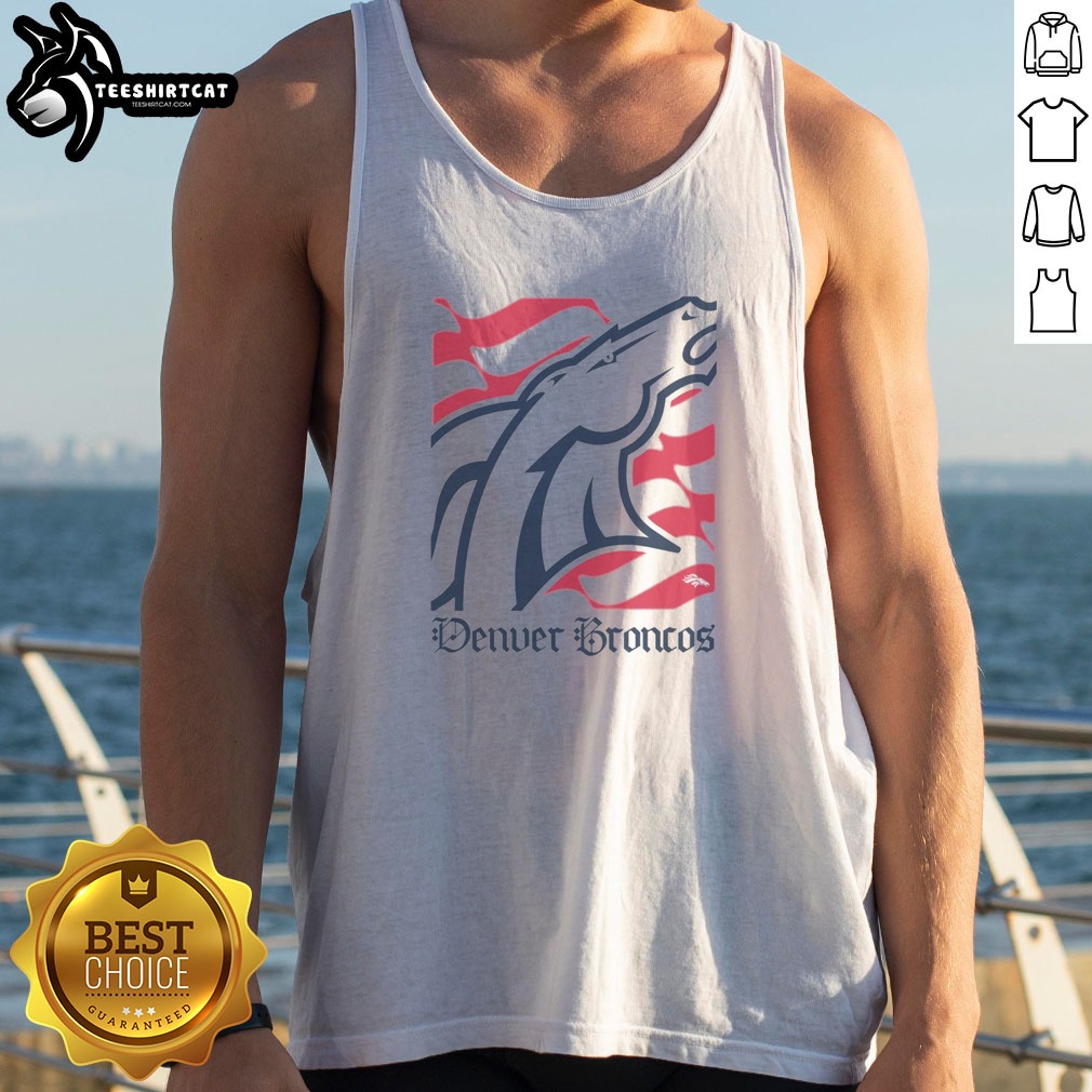 Pretty Denver Broncos American Heritage Wordmark Shirt on Tank Top Pretty Denver Broncos American Heritage Wordmark Shirt shown as a tank top preview