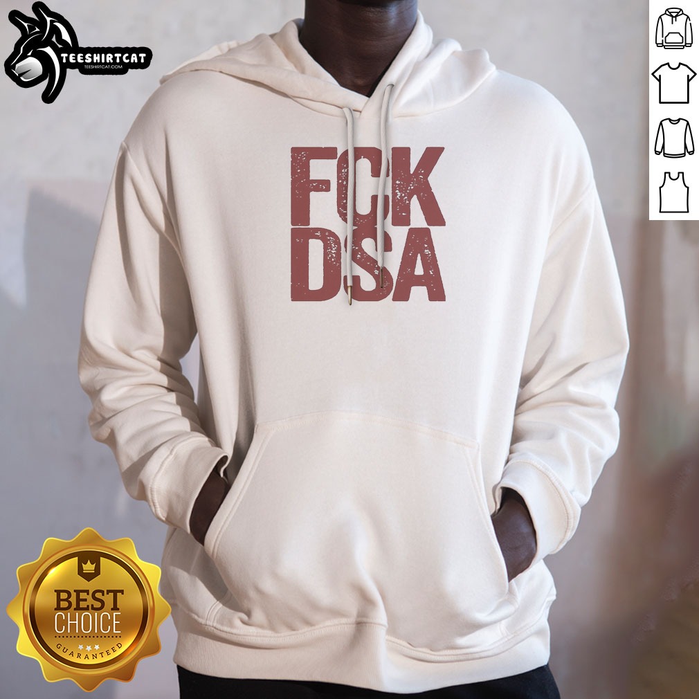 Pretty Fck Dsa Logo Hoodie in black with bold front graphic, comfortable pullover style with drawstring hood
