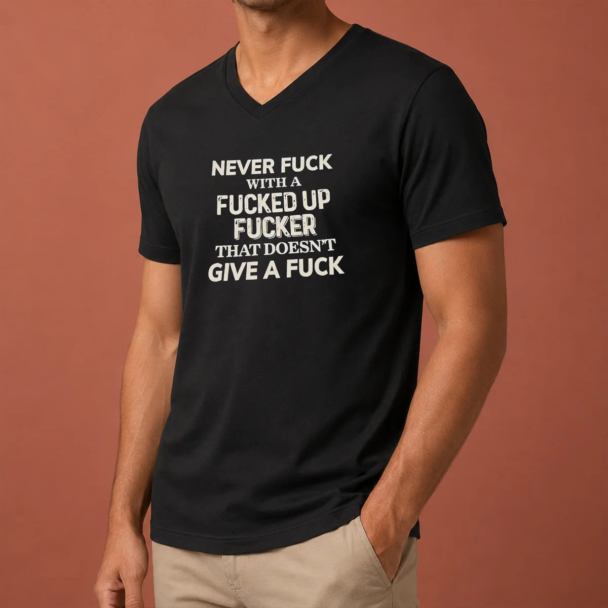 Pretty Never F With A Fcked V-Neck Shirt Pretty Never F With A Fcked V-Neck Shirt