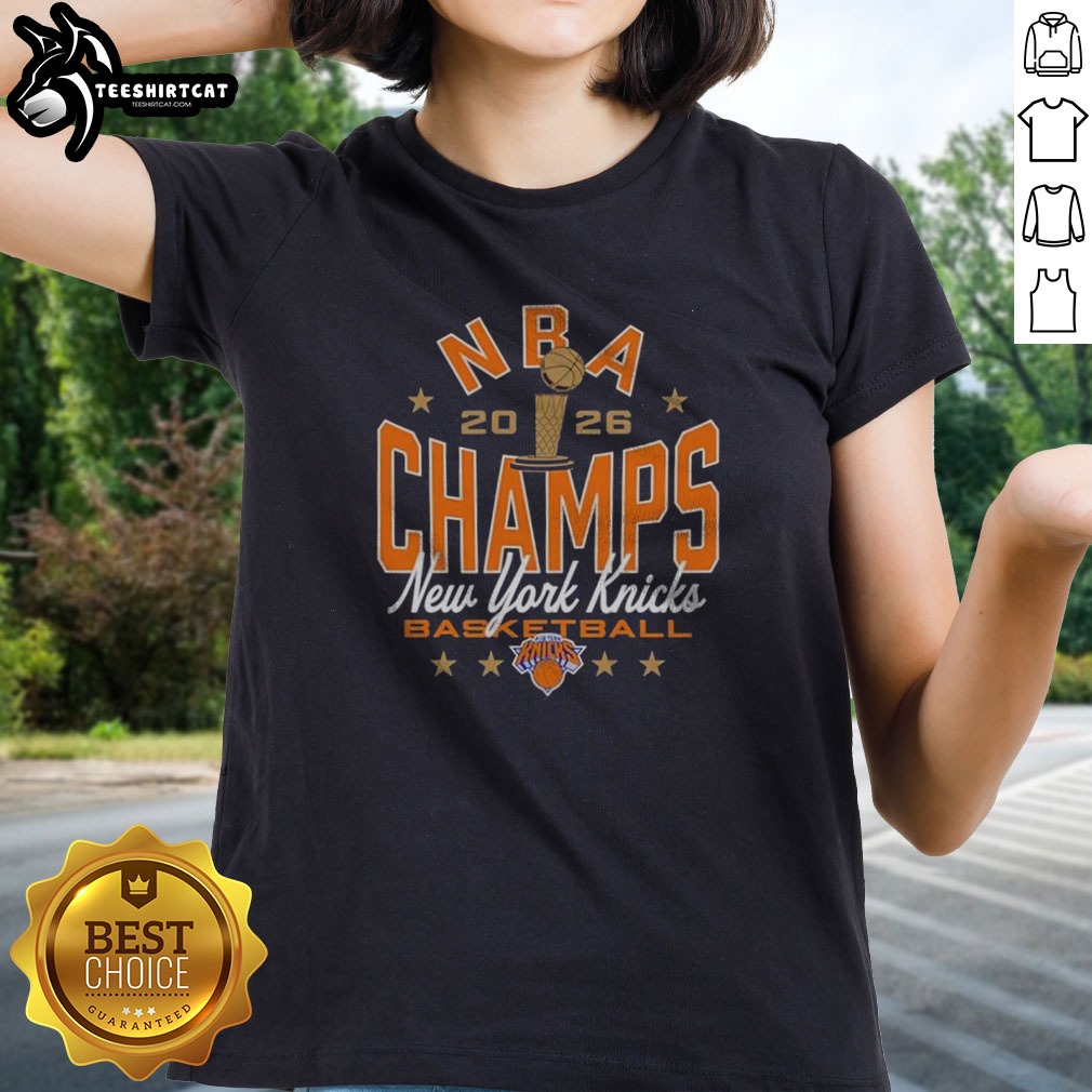Pretty New York Knicks 2026 NBA Champions Basketball Fan Shirt on Ladies Shirt Pretty New York Knicks 2026 NBA Champions Basketball Fan Shirt shown as a ladies shirt preview