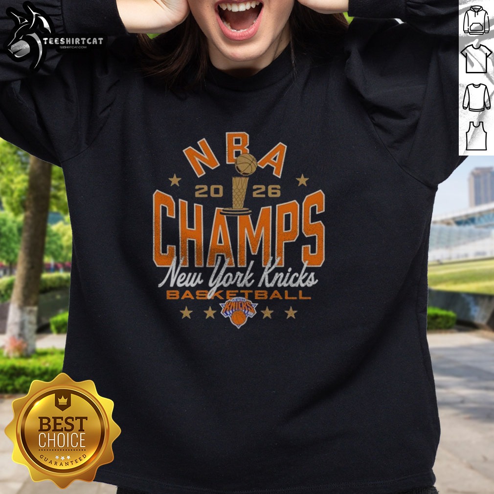 Pretty New York Knicks 2026 NBA Champions Basketball Fan Shirt on Sweatshirt Pretty New York Knicks 2026 NBA Champions Basketball Fan Shirt shown as a sweatshirt preview