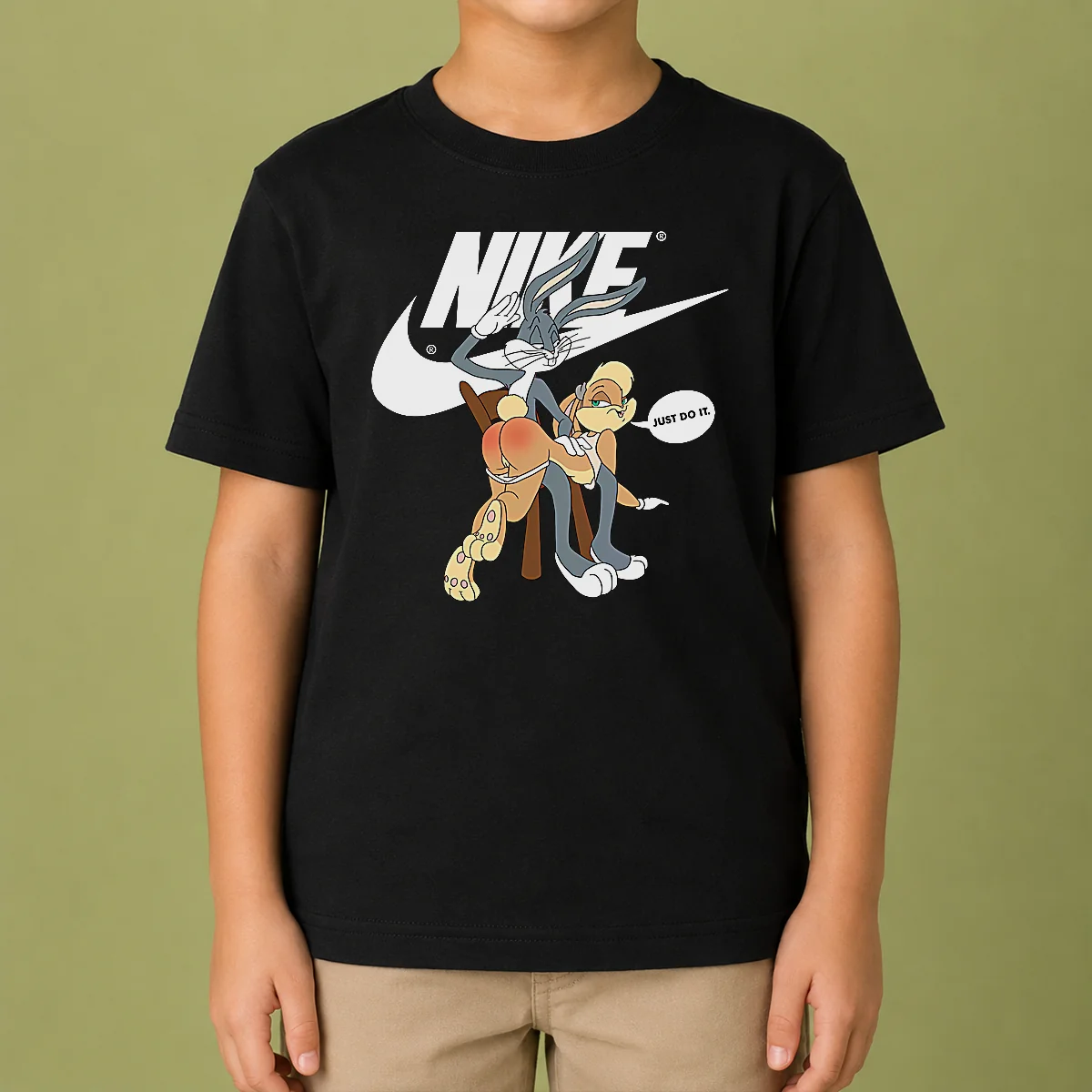 Pretty Nike Bugs Bunny Spanking Lola Kids T-Shirt