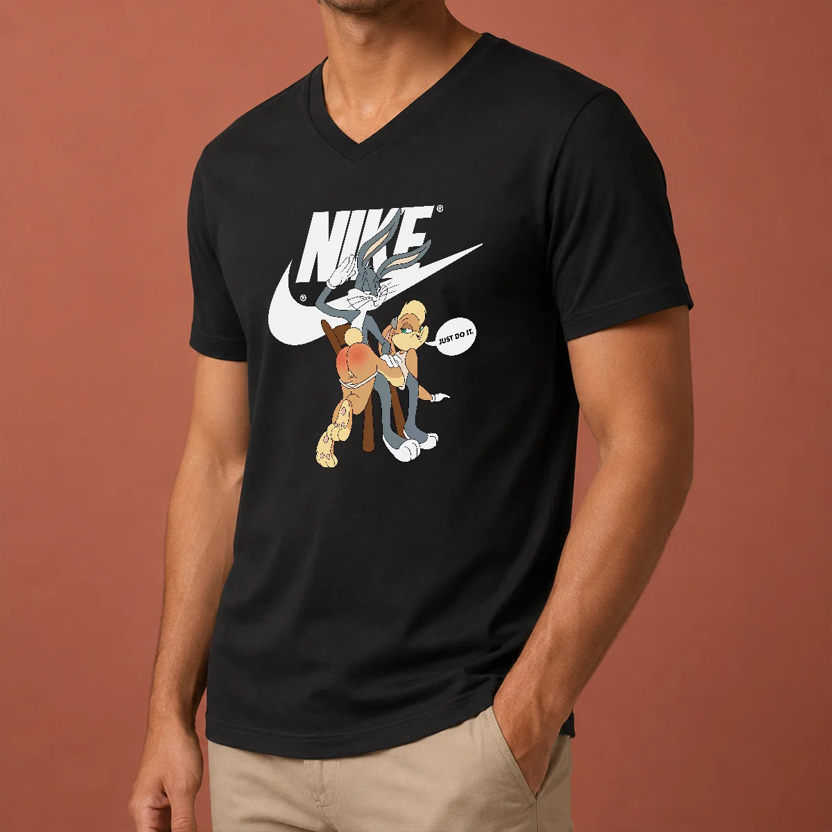 Pretty Nike Bugs Bunny Spanking Lola V-Neck Shirt Pretty Nike Bugs Bunny Spanking Lola V-Neck Shirt