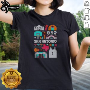 Pretty San Antonio Spurs NBA Basketball Elias Stein Ladies shirt featuring team graphics on a comfortable fit tee