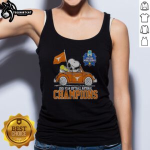 Pretty Snoopy Texas Longhorns 2026 NCAA Softball National Champions Oklahoma City Tank top featuring a sleeveless design