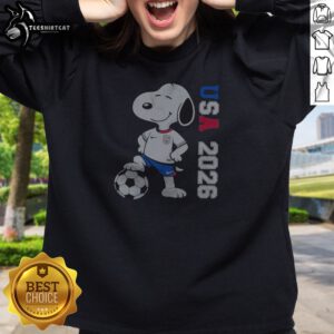 Pretty Snoopy USMNT 2026 World Cup Soccer Team Character Logo Shirt For Fans Of USA 2026 Sweatshirt