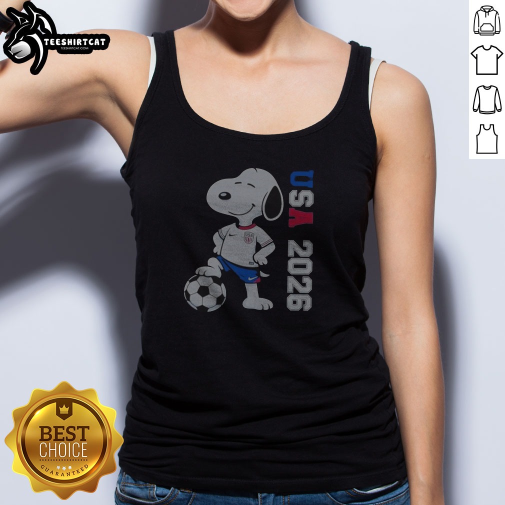 Pretty Snoopy USMNT 2026 World Cup Soccer Team Character Logo Shirt For Fans Of USA 2026 Tank Top