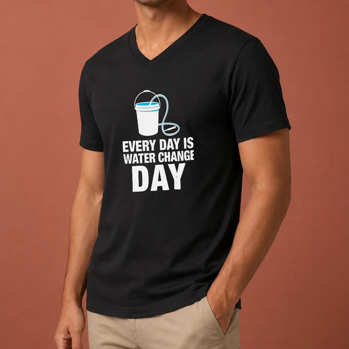 Top Every Day Is Water Change V-Neck Shirt Top Every Day Is Water Change V-Neck Shirt