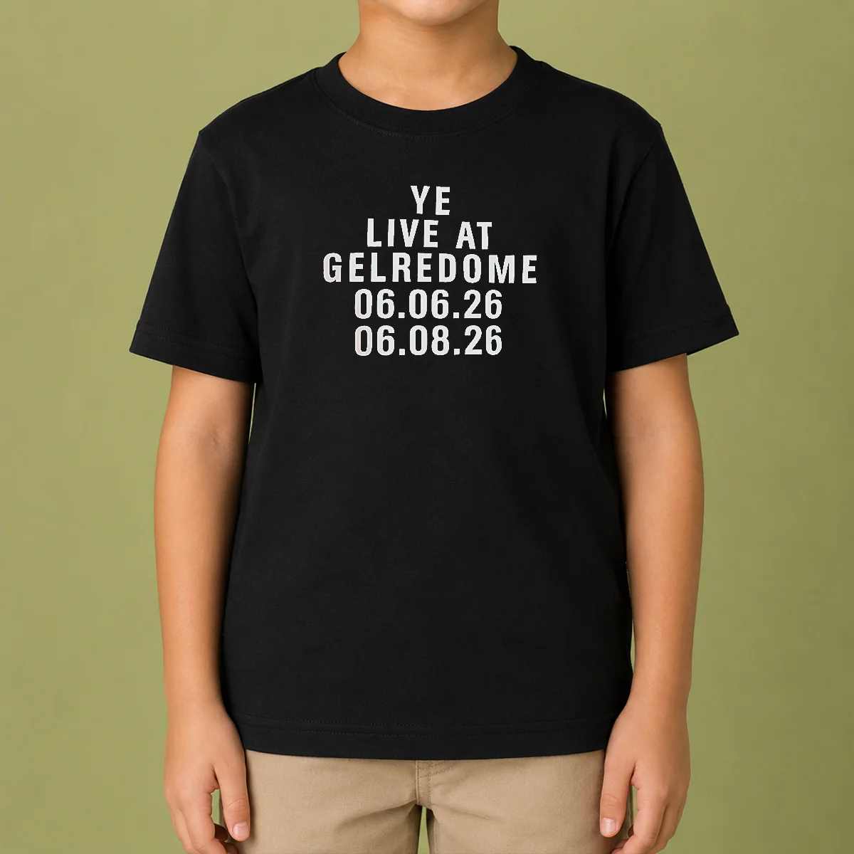 Top Kanye West Ye Live At Gelredome 06 06 26 06 08 26 Kids T-Shirt