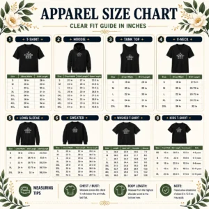Size chart for Top Kanye West Ye Live At Gelredome 06 06 26 06 08 26 showing measurements in inches and cm