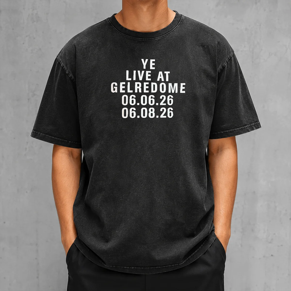 Top Kanye West Ye Live At Gelredome 06 06 26 06 08 26 Washed T-Shirt