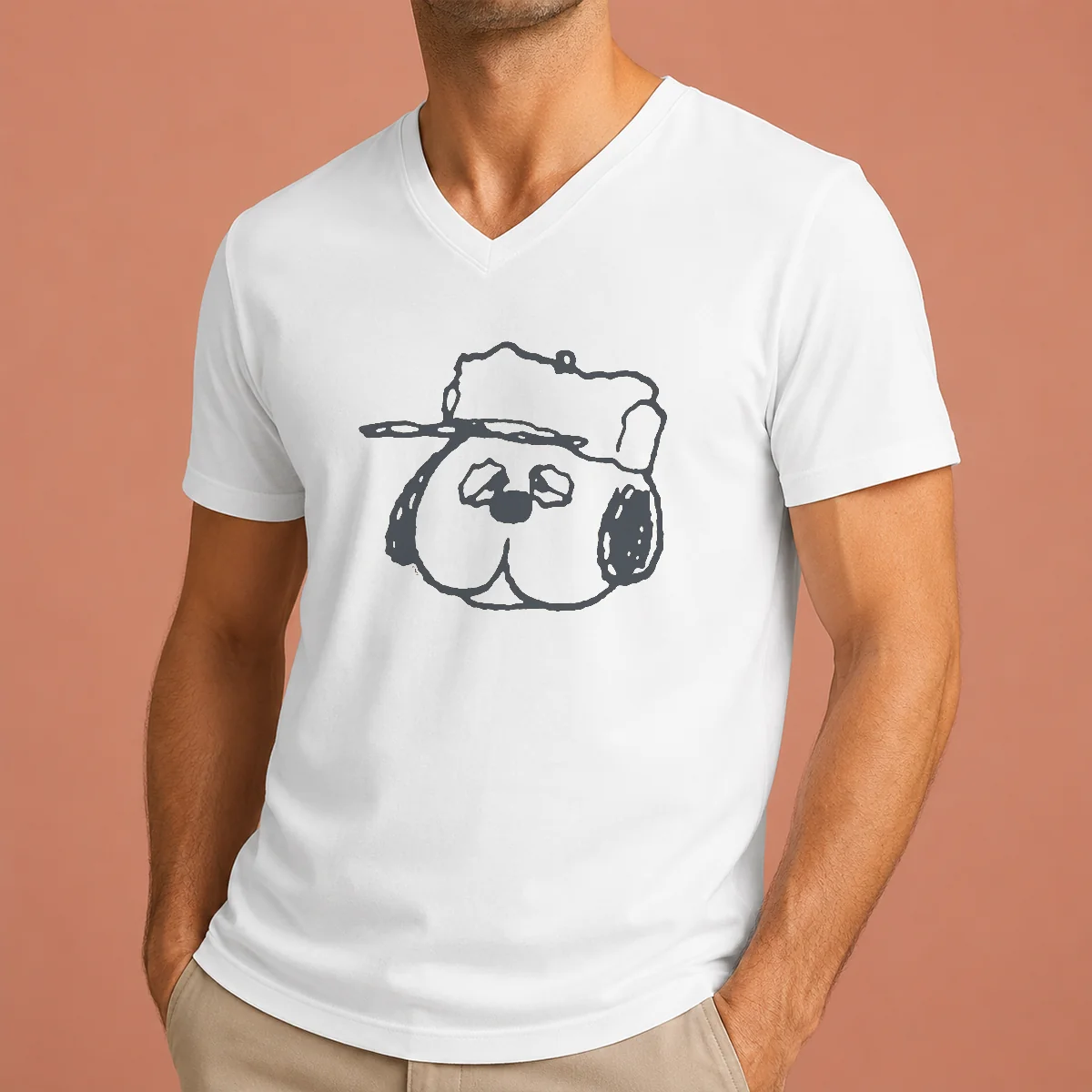 Top Peanuts Olaf Larger Than Life V-Neck Shirt Top Peanuts Olaf Larger Than Life V-Neck Shirt