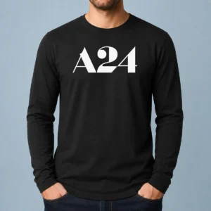 Top Rest In Peace A24 2012 2026 long sleeve shirt in black with white text design