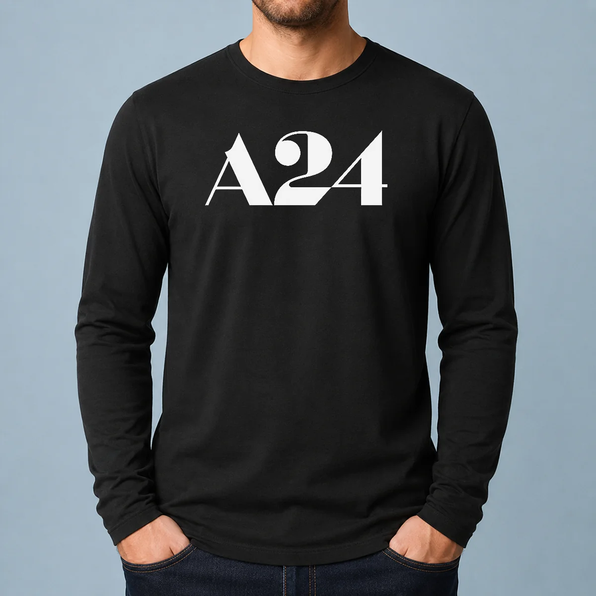 Top Rest In Peace A24 2012 2026 long sleeve shirt in black with white text design