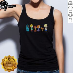 Top Scooby Doo Snoopy Peanuts Tank Top featuring classic cartoon characters on a sleeveless shirt