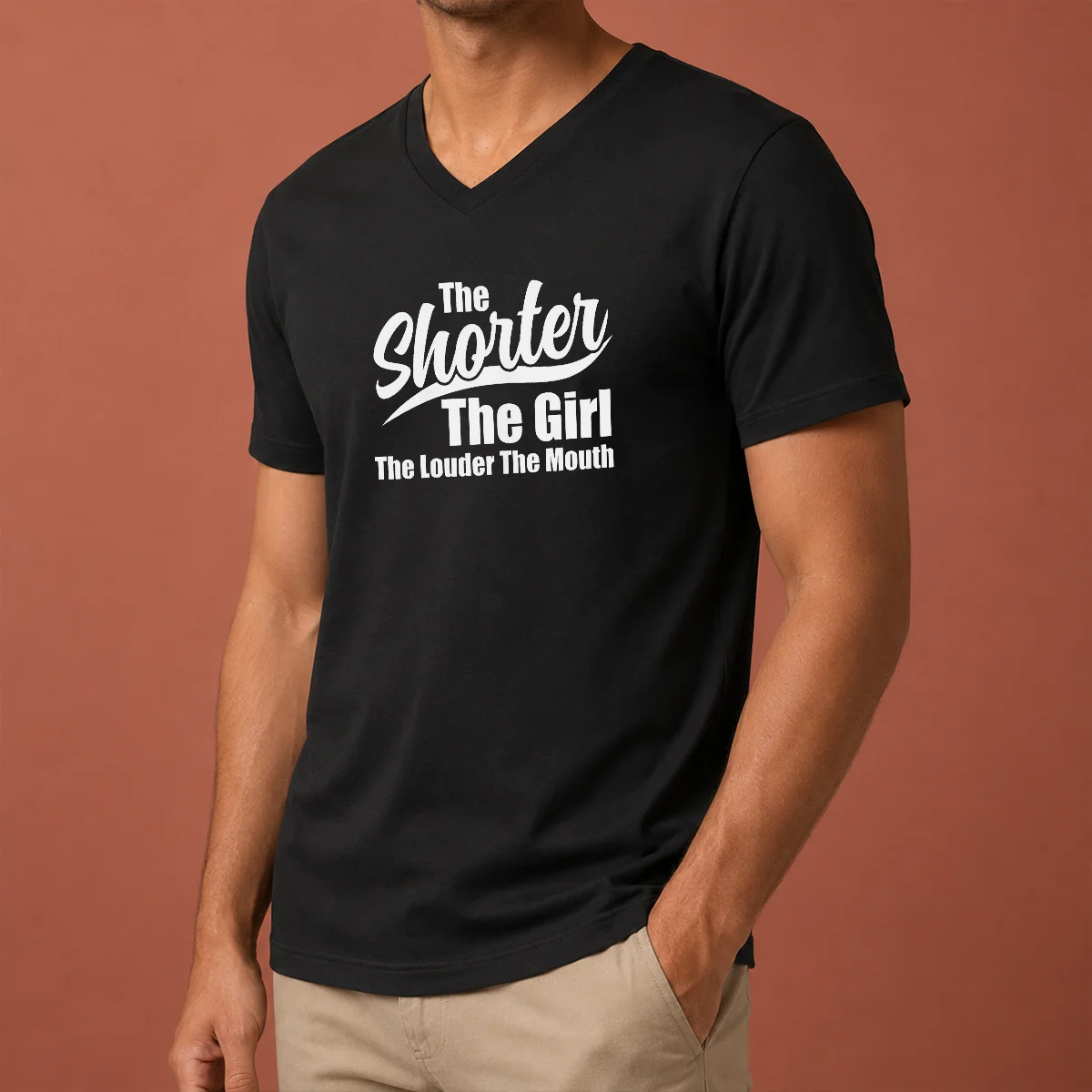 Top The Shorter The Girl The V-Neck Shirt Top The Shorter The Girl The V-Neck Shirt