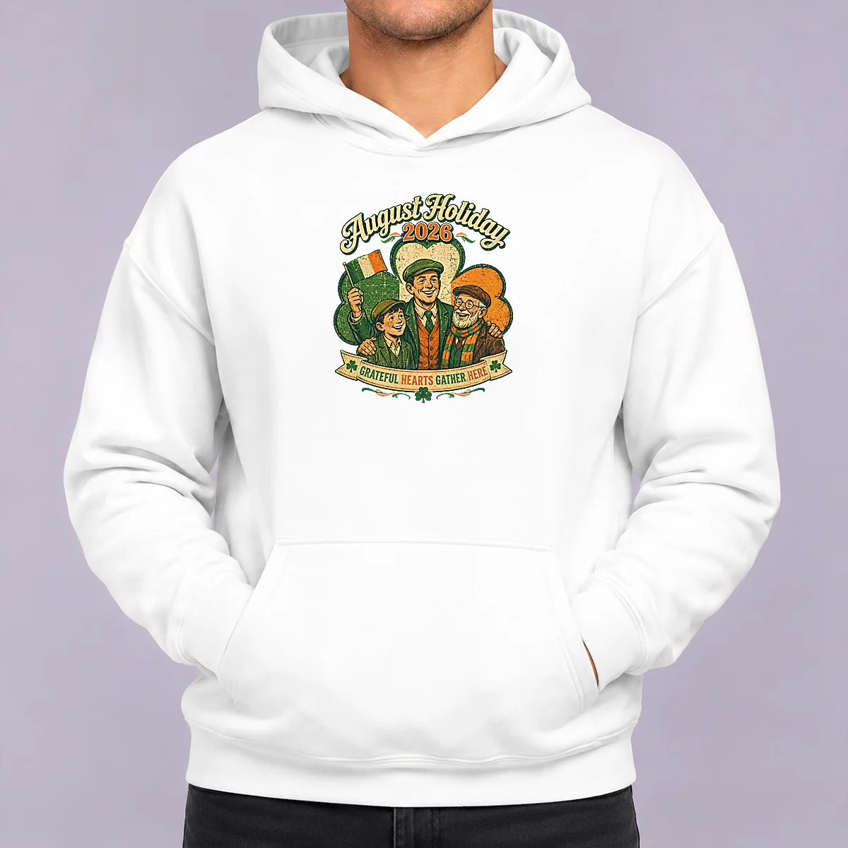 Awesome August Holiday Ireland Family Gratitude Vintage Hoodie