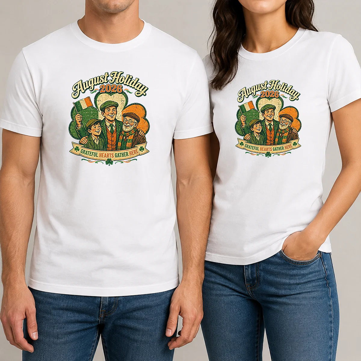 Awesome August Holiday Ireland Family Gratitude Shirt Awesome August Holiday Ireland Family Gratitude Shirt
