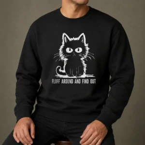 Awesome Funny Fluff Around And Find Out Cat Sweater