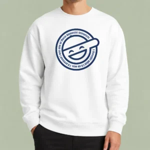 Awesome Ghost In The Shell Laughing Man I Thought What I'D Do Was I'D Pretend I Was One Of Those Domestic Terrorists sweater in black, front view
