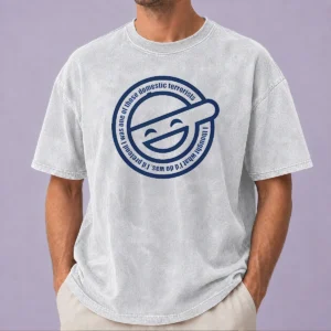 Awesome Ghost In The Shell Laughing Man I Thought What I'D Do Was I'D Pretend I Was One Of Those Domestic Terrorists washed t shirt in faded black color