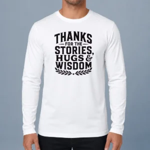 Awesome Grandparents Day Gratitude Silhouette Grandchild Long Sleeve Shirt