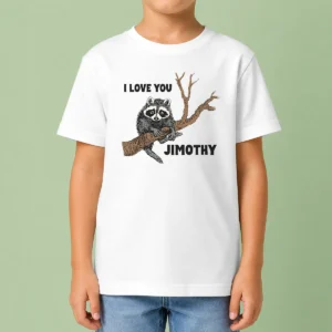 Awesome I Love You Jimothy Kids T Shirt in vibrant colors with comfortable fit for children