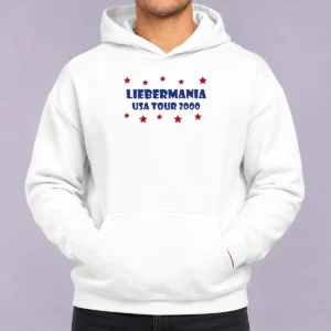 Awesome Liebermania USA Tour 2000 Joe Lieberman Hoodie