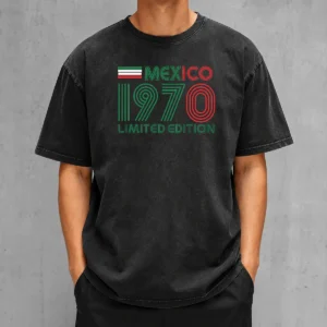 Awesome Pretty Retro Mexico 1970 Limited Edition Washed T-Shirt