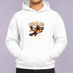 Baltimore Orioles Vintage Baseball Spirit Retro Distressed Hoodie