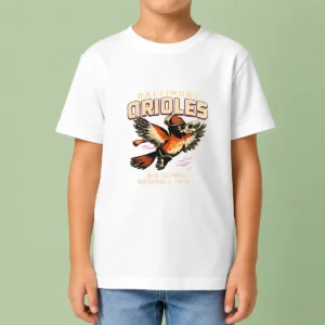 Baltimore Orioles Vintage Baseball Spirit Retro Distressed Kids T-Shirt