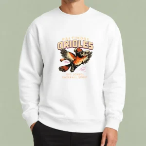 Baltimore Orioles Vintage Baseball Spirit Retro Distressed Sweater