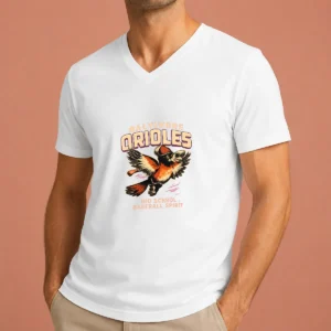 Baltimore Orioles Vintage Baseball Spirit Retro Distressed V-Neck Shirt