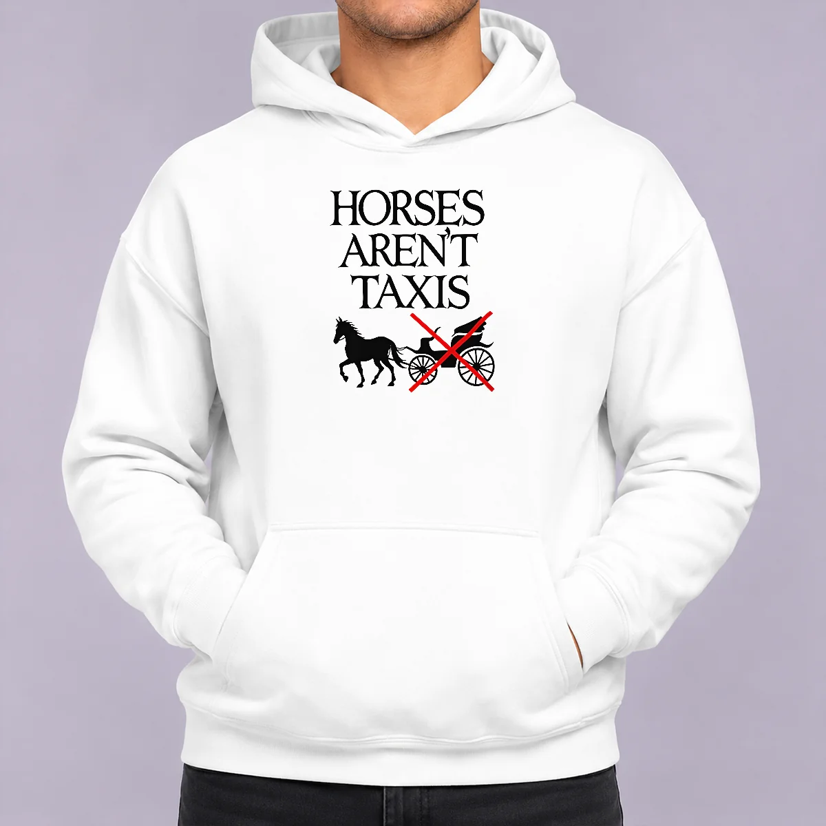 Funny Horses Arent Taxis Vintage Hoodie