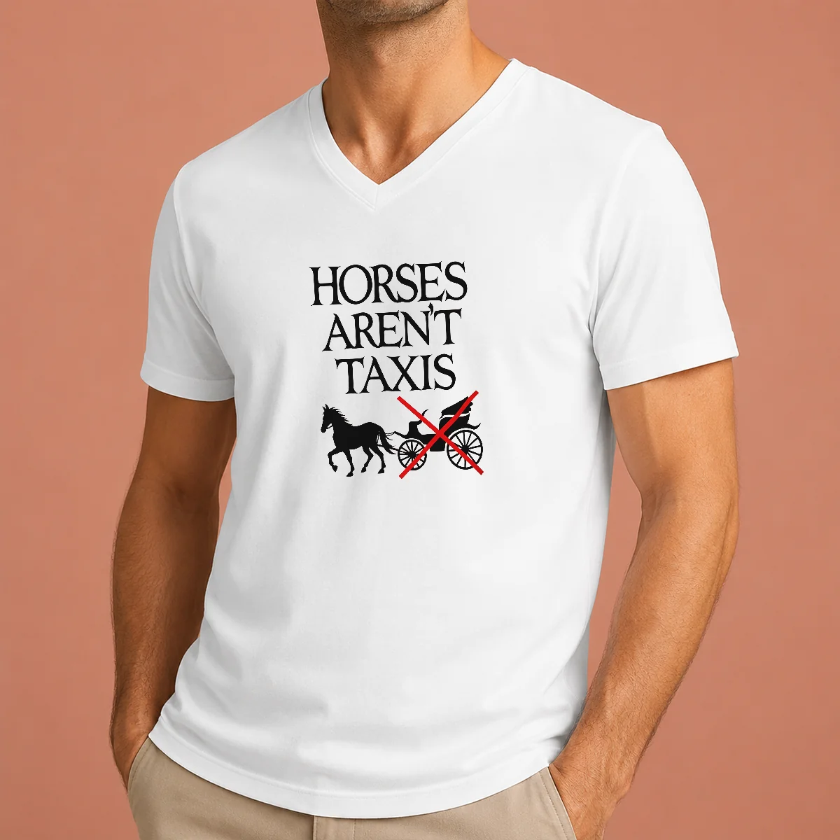 Funny Horses Arent Taxis Vintage V-Neck Shirt Funny Horses Arent Taxis Vintage V-Neck Shirt