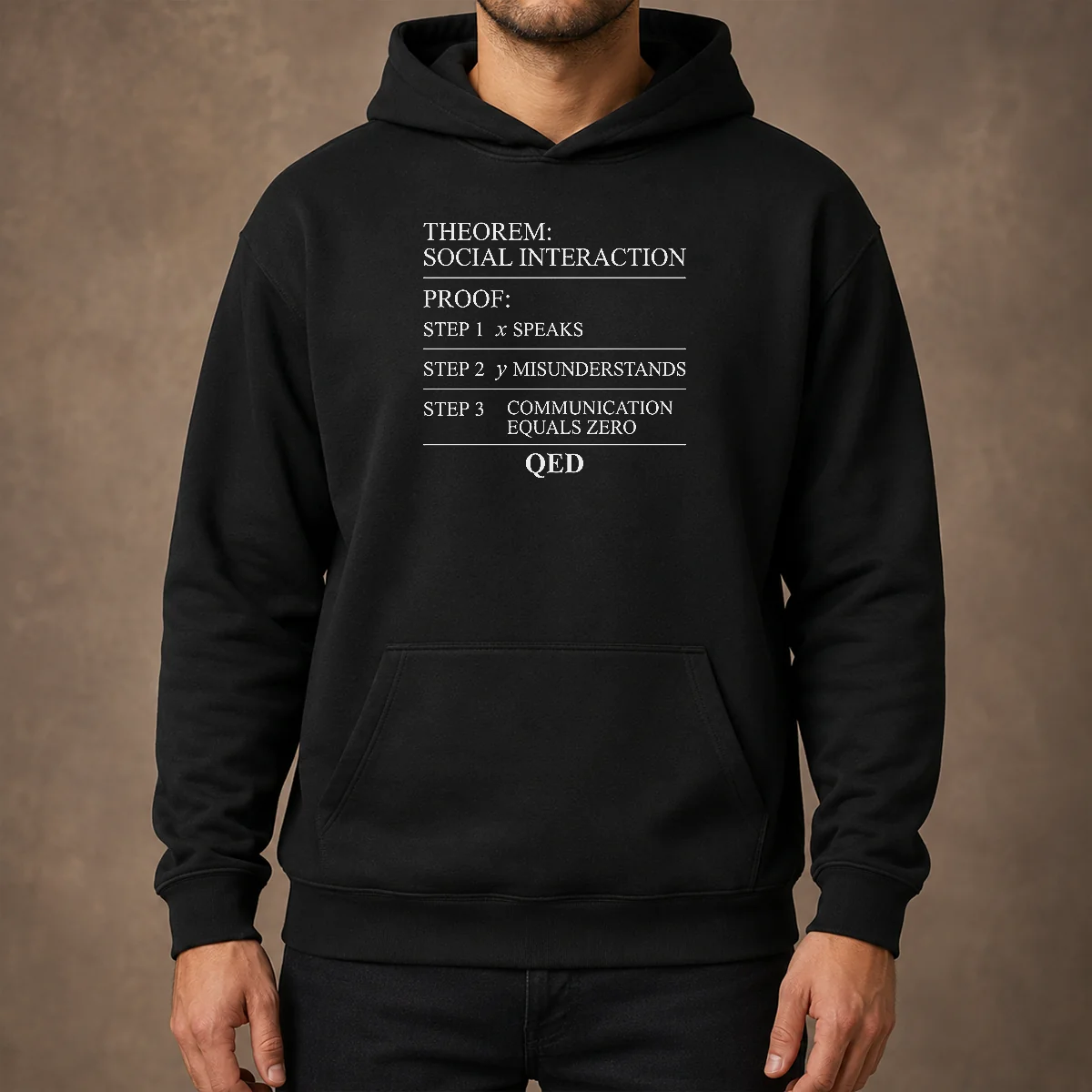 Funny Hot Social Interaction Theorem Math Proof Introvert Hoodie