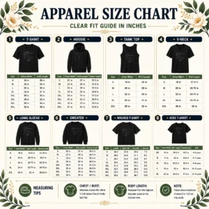 Size chart for Funny Hot Social Interaction Theorem Math Proof Introvert with measurements in inches and cm
