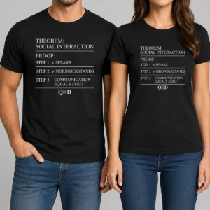 Funny Hot Social Interaction Theorem Math Proof Introvert
