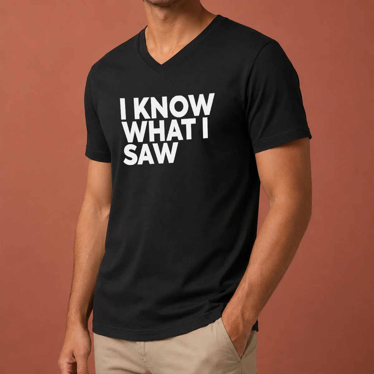 Funny I Know What I Saw V-Neck Shirt Funny I Know What I Saw V-Neck Shirt