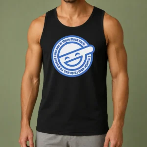 Funny Laughing Man Ghost In The Shell I Was One Of Those Moon Nazis I Thought What I'D Do Was Tank Top