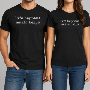 Funny Life Happens Music Helps Inspirational Quote