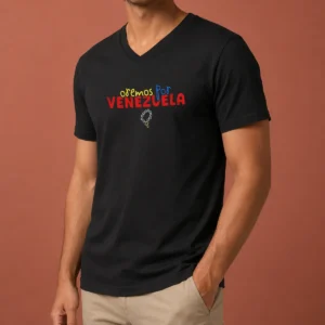 Funny Oremos Por Venezuela Religious Rosary V-Neck Shirt