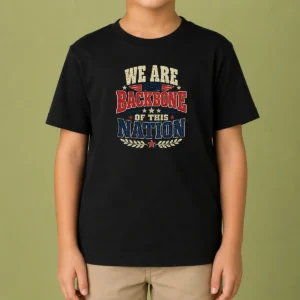 Funny We Are The Backbone Of This Nation Retro Distressed Kids T-Shirt